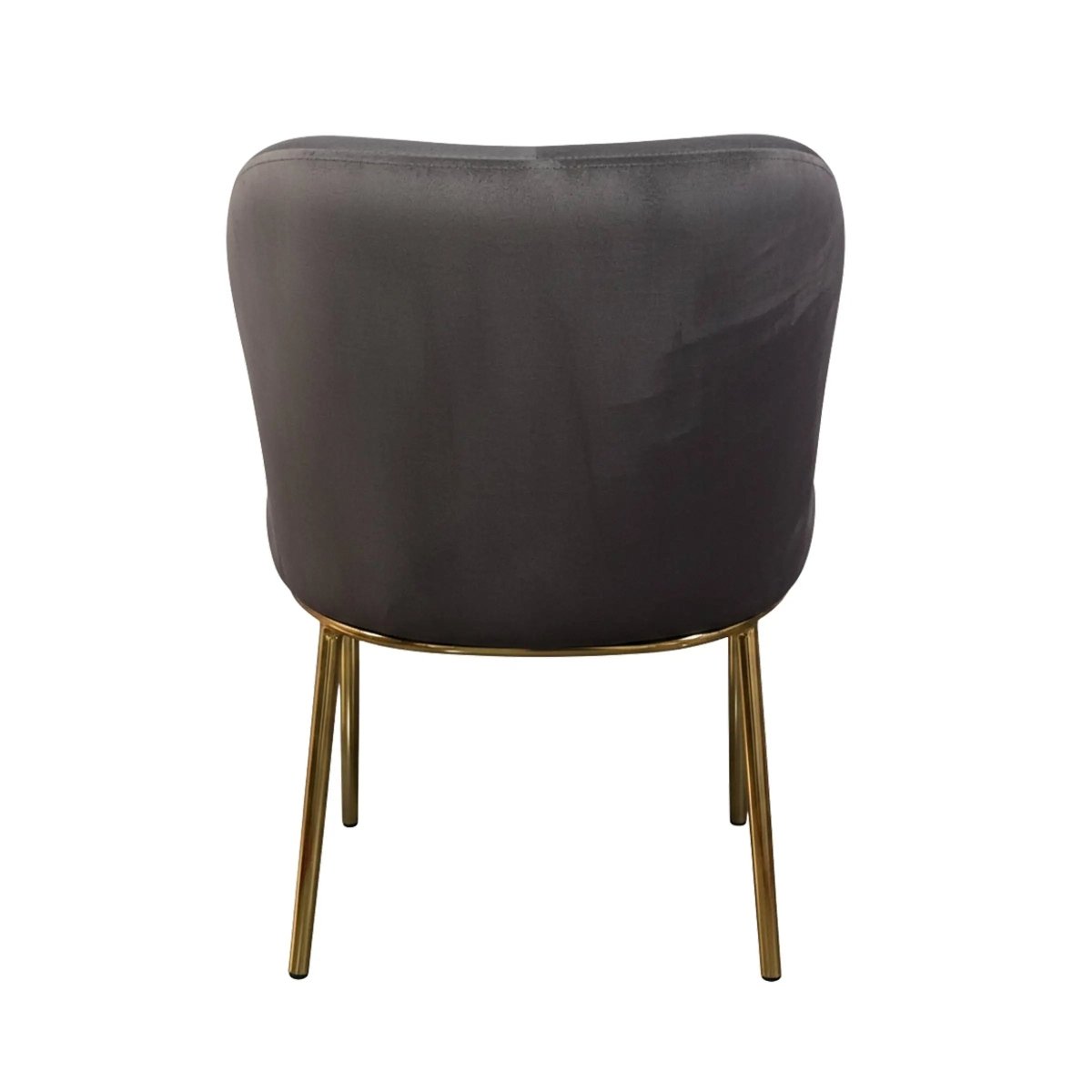 Lumen Modern Upholstered Dining Chair with Gold Steel Legs, Ergonomic Accent Chair Seaweed Green Velvet Dining Chair LeisureMod