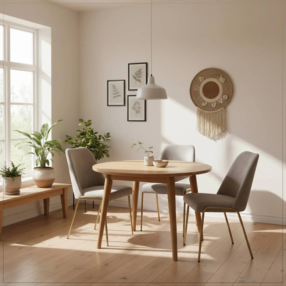 Lumen Modern Upholstered Dining Chair with Gold Steel Legs, Ergonomic Accent Chair Grey Boucle Dining Chair LeisureMod