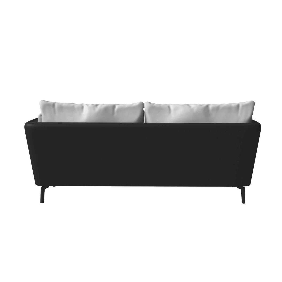 Luxify 3 - Seater Leather Sofa with Stainless Steel Legs and Removable Cushions