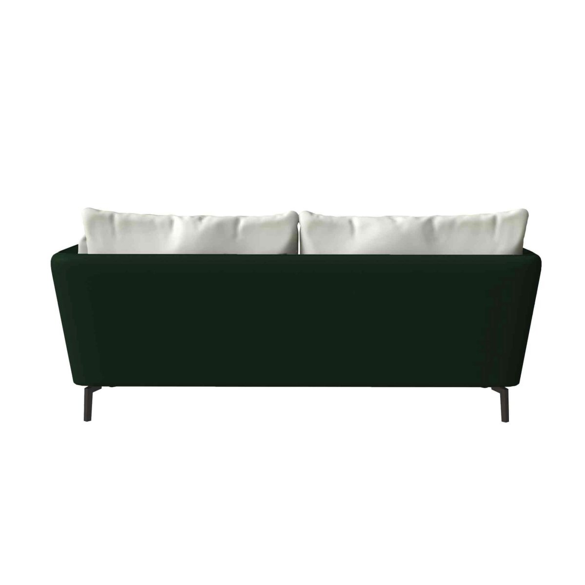 Luxify 3 - Seater Leather Sofa with Stainless Steel Legs and Removable Cushions