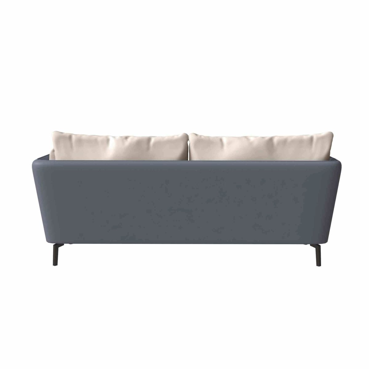 Luxify 3 - Seater Leather Sofa with Stainless Steel Legs and Removable Cushions