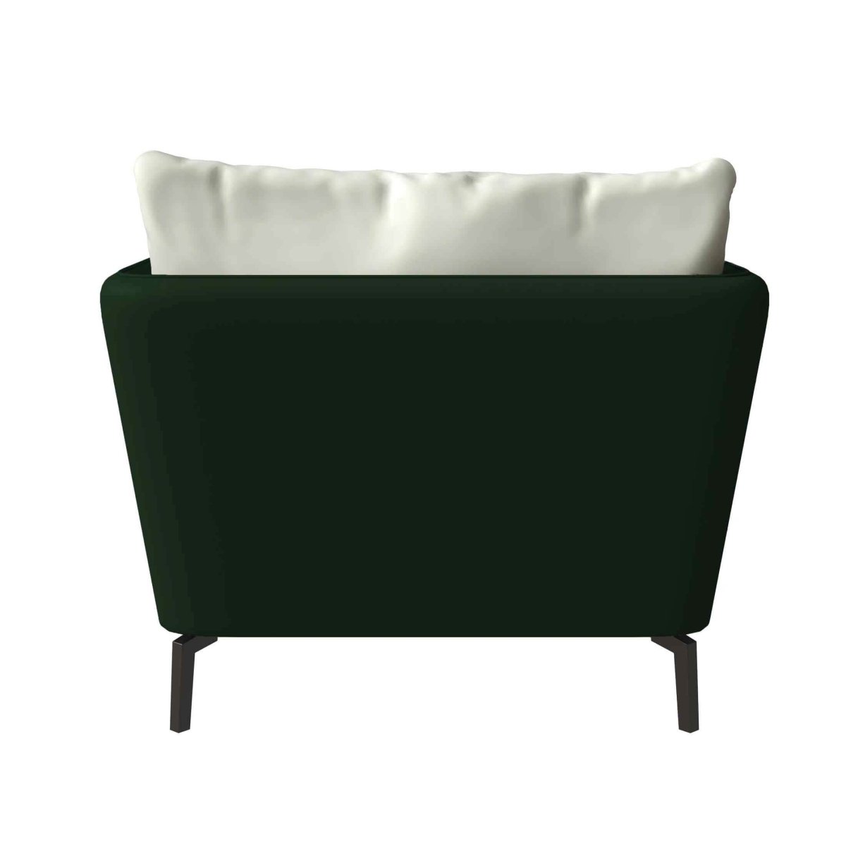 Luxify Single - Seater Leather Sofa Accent Armchair with Stainless Steel Legs and Removable Cushions