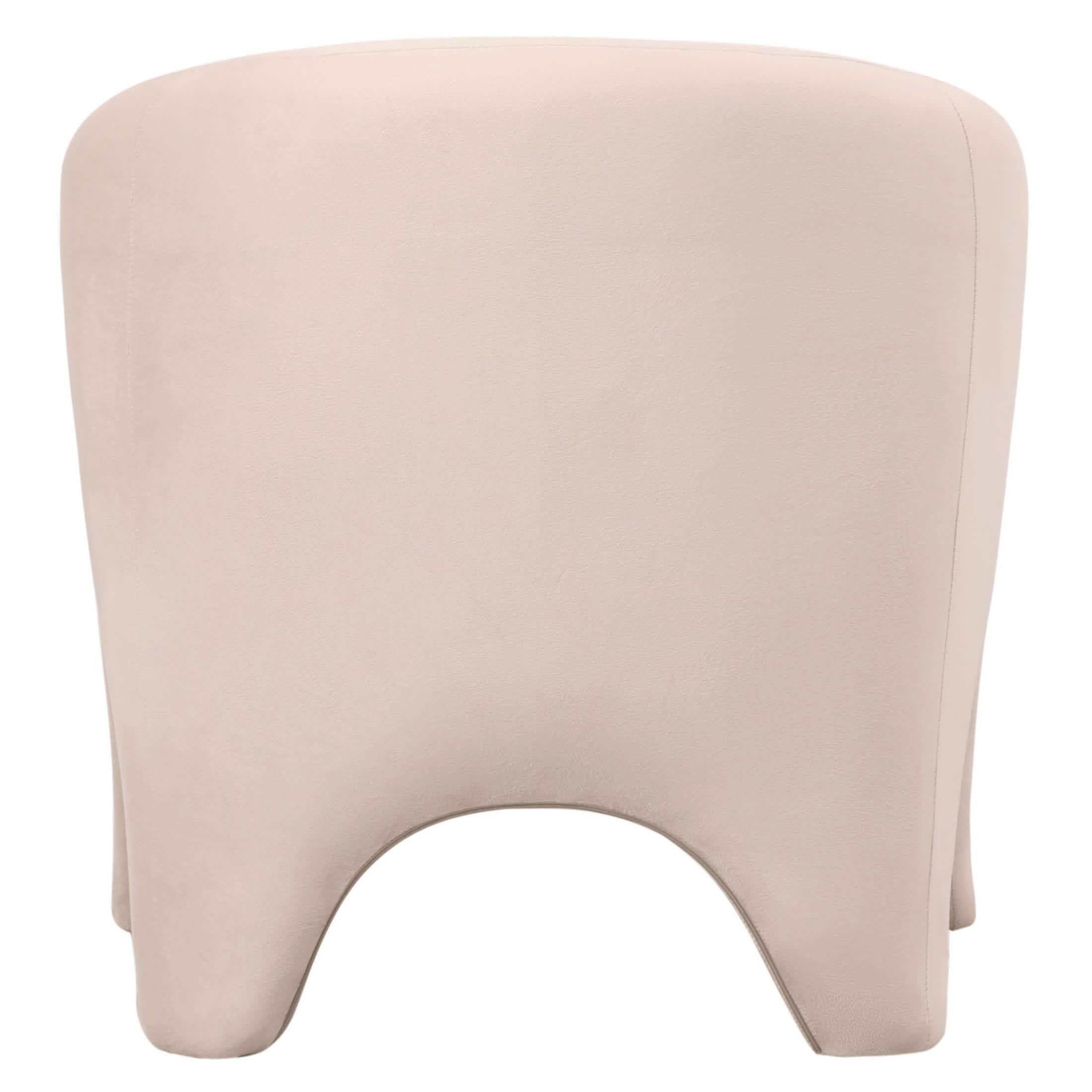 Lylo Accent Arm Chair Upholstered in Boucle/Velvet with Barrel Back Design