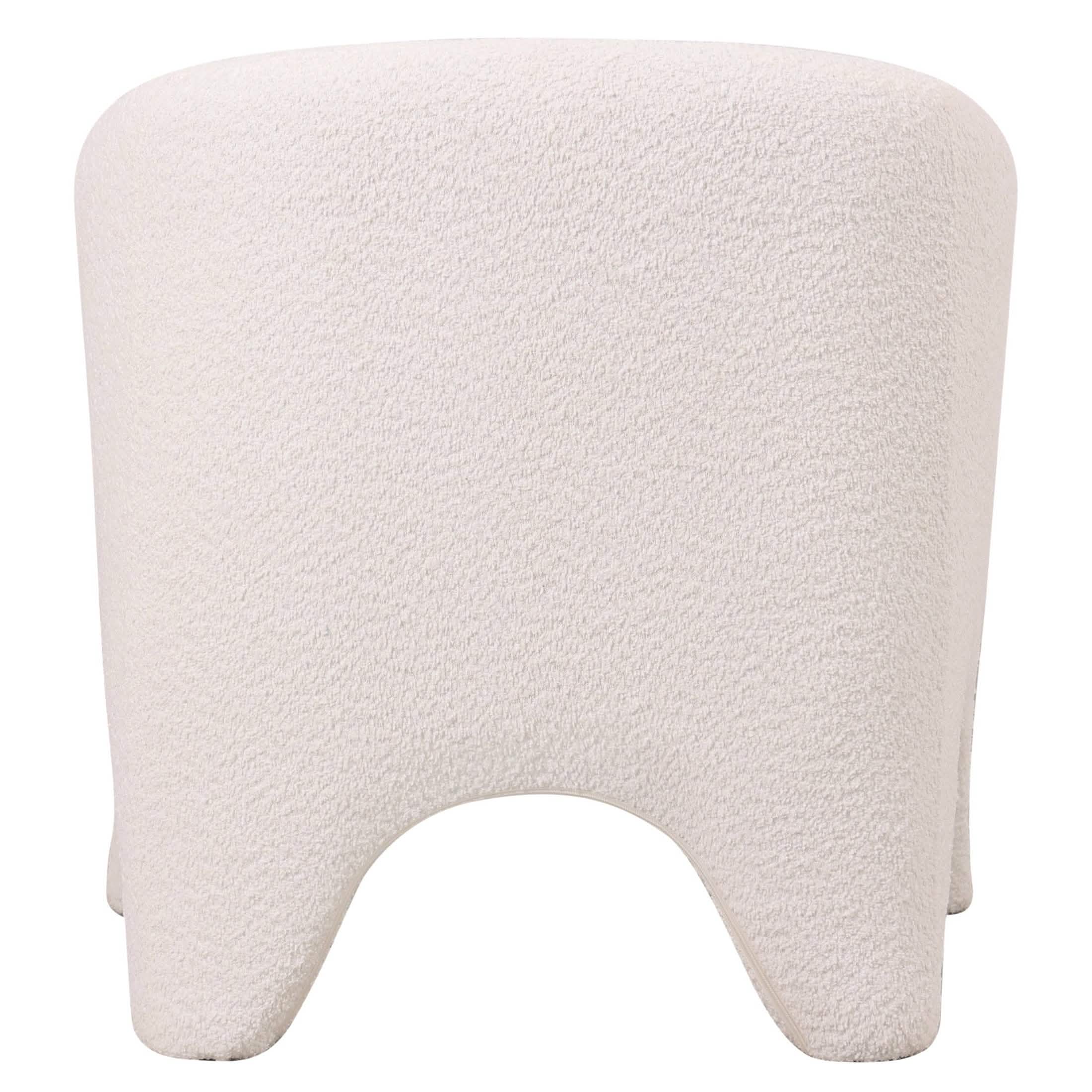 Lylo Accent Arm Chair Upholstered in Boucle/Velvet with Barrel Back Design