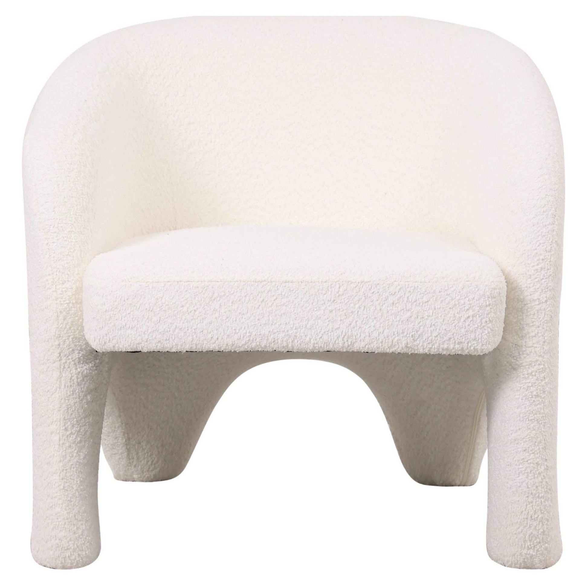 Lylo Accent Arm Chair Upholstered in Boucle/Velvet with Barrel Back Design