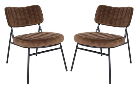 Marilane Velvet Accent Chair With Metal Frame Set of 2