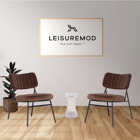 Marilane Velvet Accent Chair With Metal Frame Set of 2