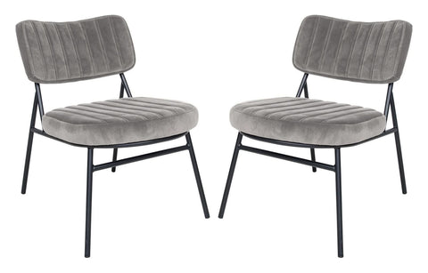Marilane Velvet Accent Chair With Metal Frame Set of 2