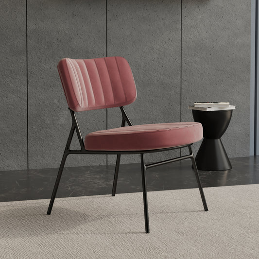 Marilane Upholstered Velvet Accent Chair With Metal Frame