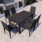 Mace Mid - Century 7 - Piece Outdoor Dining Set