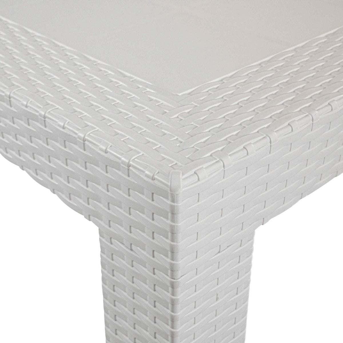 Mace Weave Design Square/Rectangular Dining Table in Polypropylene Plastic