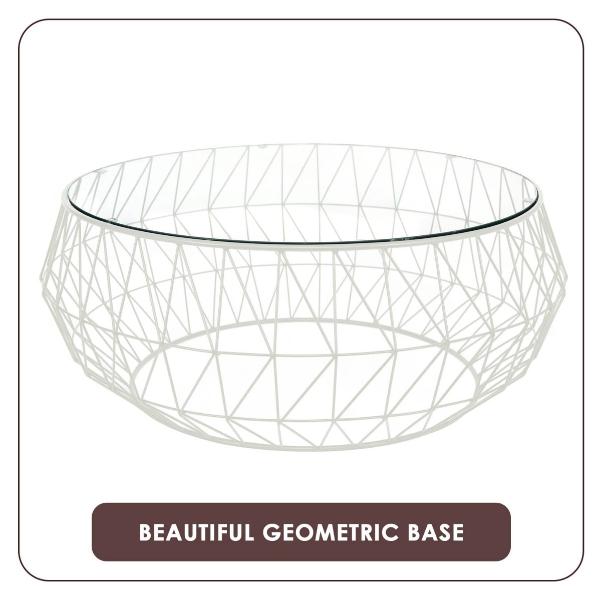 Malibu Modern Round Glass Top Coffee Table With Chrome Base