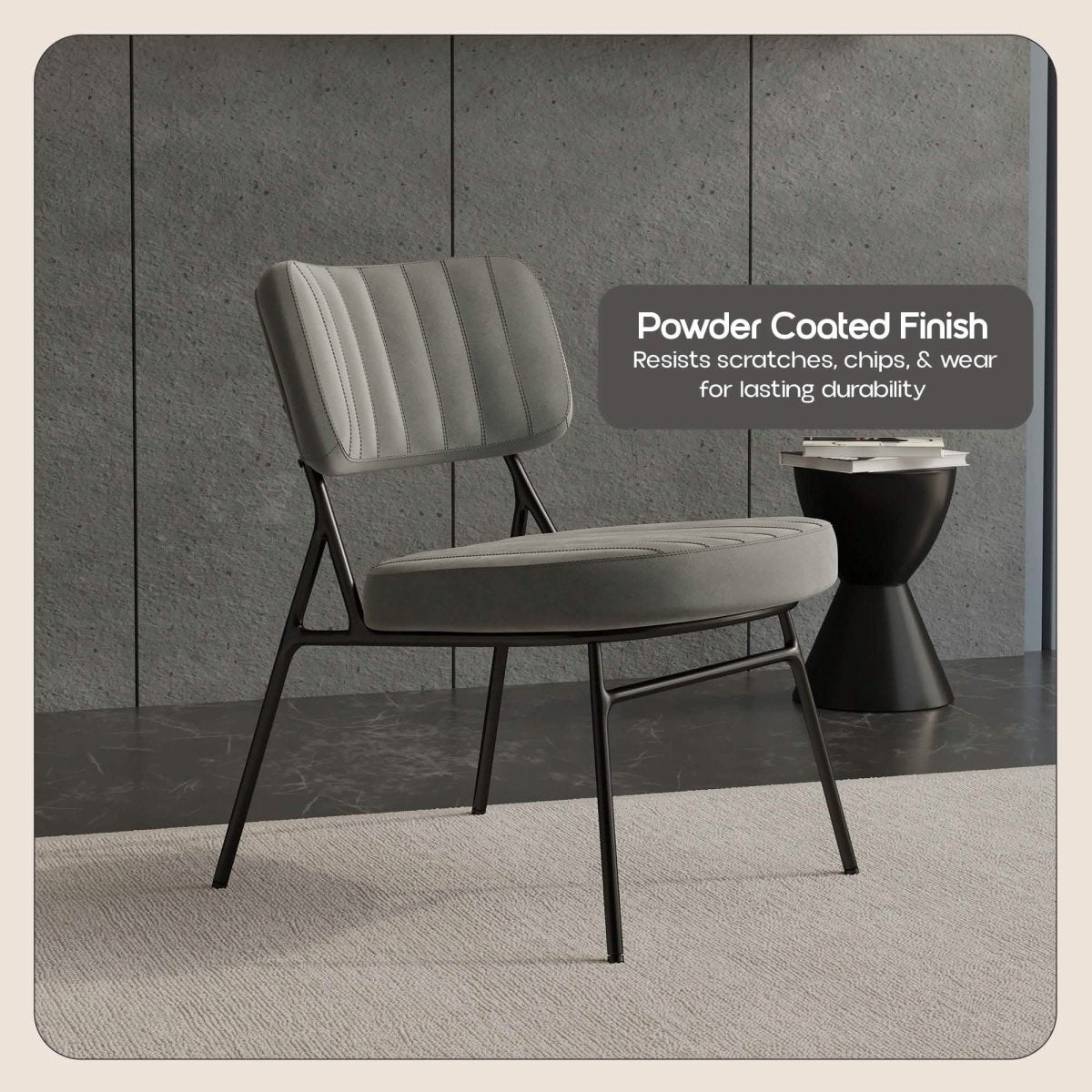 Marilane Upholstered Velvet Accent Chair With Metal Frame