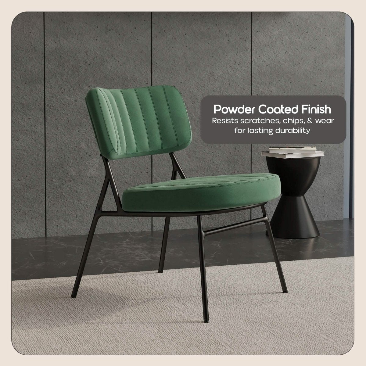 Marilane Upholstered Velvet Accent Chair With Metal Frame