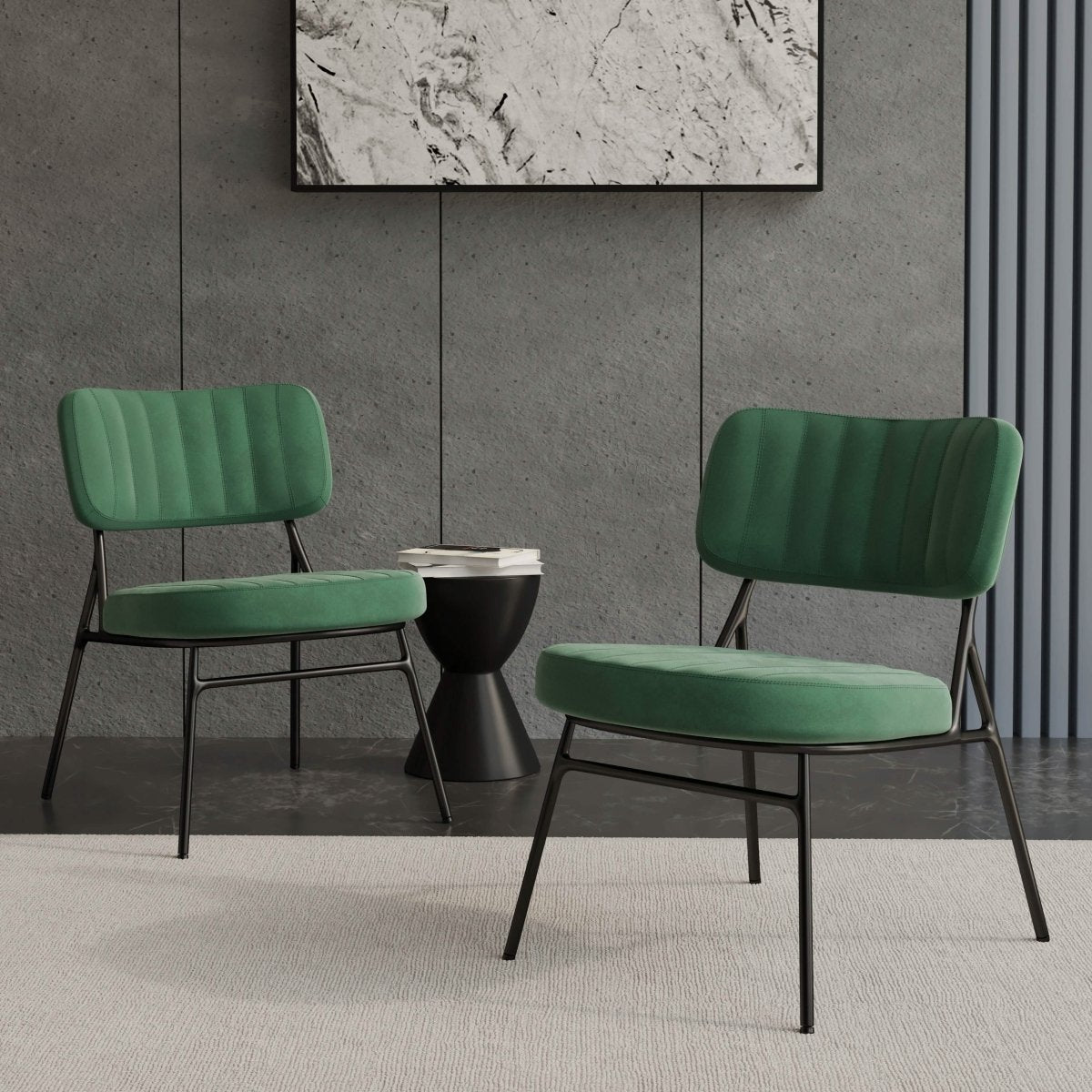 Marilane Upholstered Velvet Accent Chair With Metal Frame