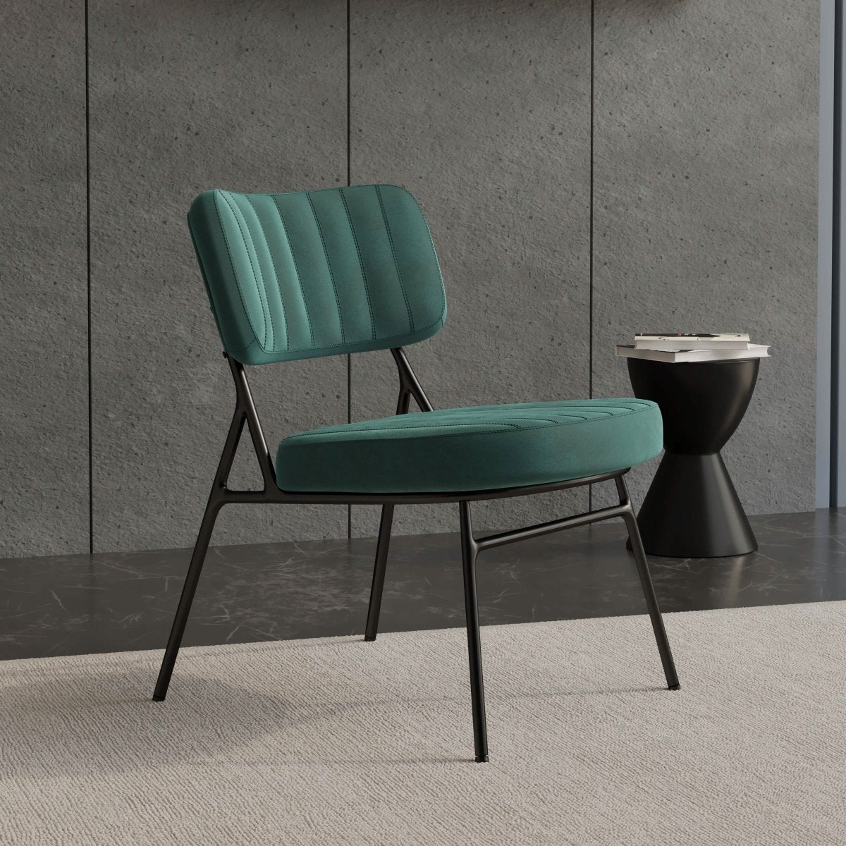 Marilane Upholstered Velvet Accent Chair With Metal Frame