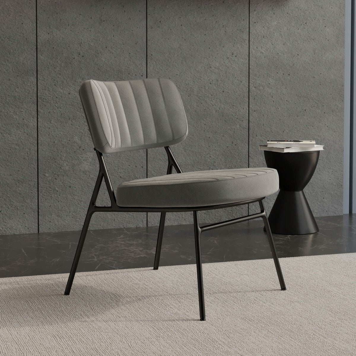 Marilane Upholstered Velvet Accent Chair With Metal Frame
