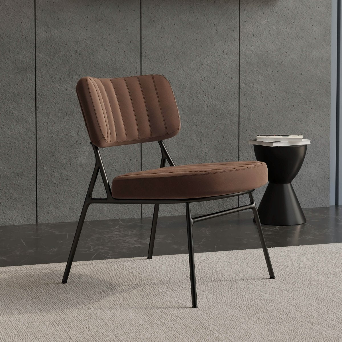 Marilane Upholstered Velvet Accent Chair With Metal Frame