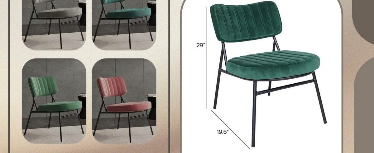 Marilane Upholstered Velvet Accent Chair With Metal Frame