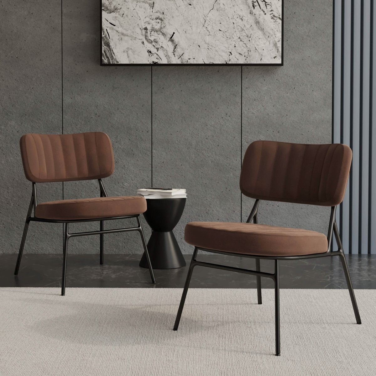 Marilane Upholstered Velvet Accent Chair With Metal Frame