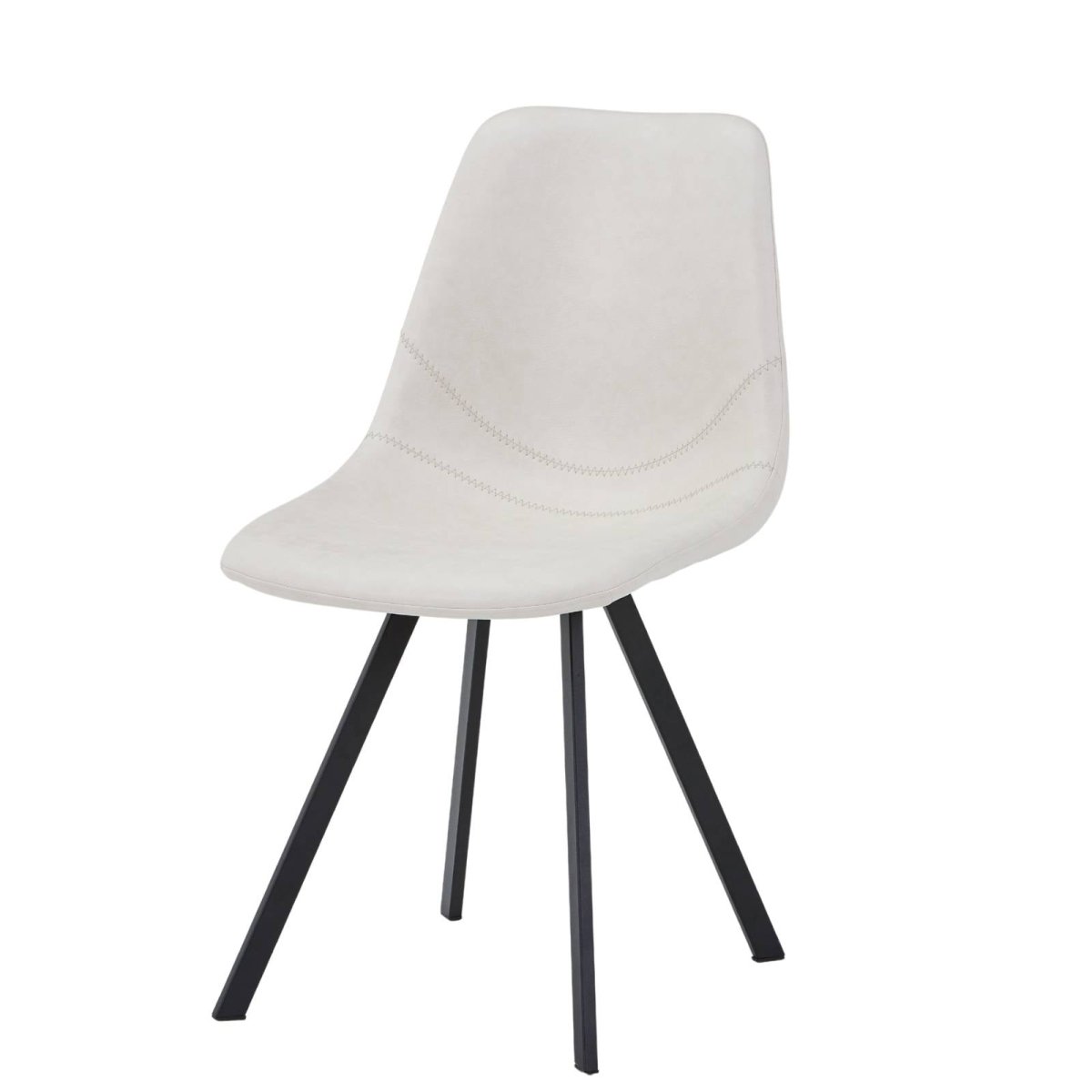 Markley Leather Dining Chair With Black/Gold Metal Legs Black Cream Dining Chair Leisuremod