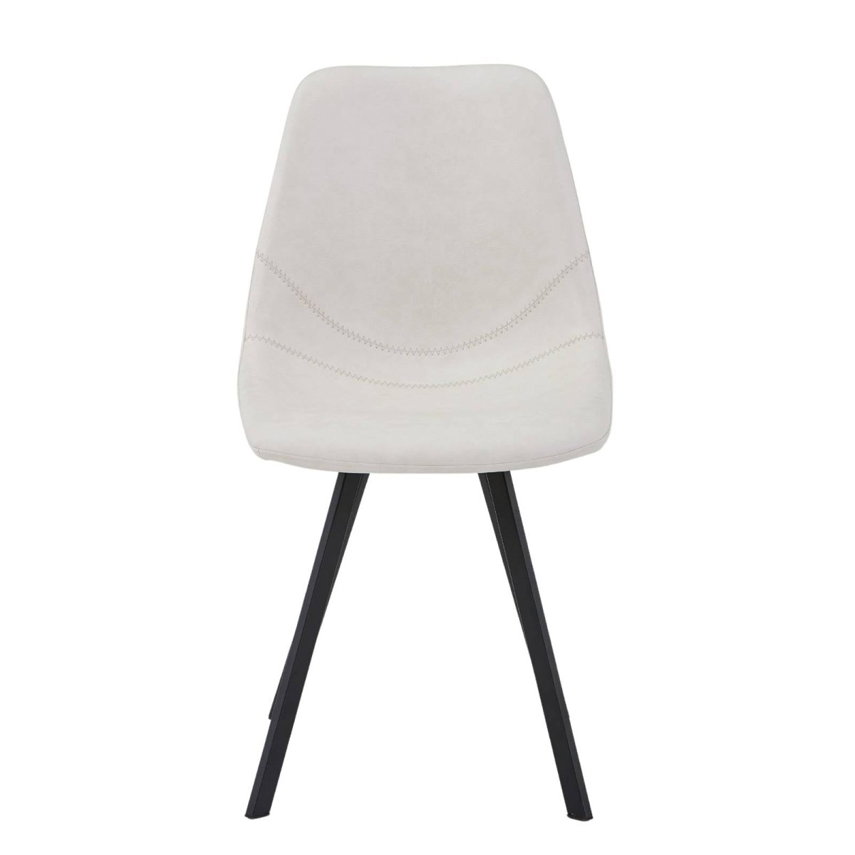 Markley Leather Dining Chair With Black/Gold Metal Legs Black Cream Dining Chair Leisuremod