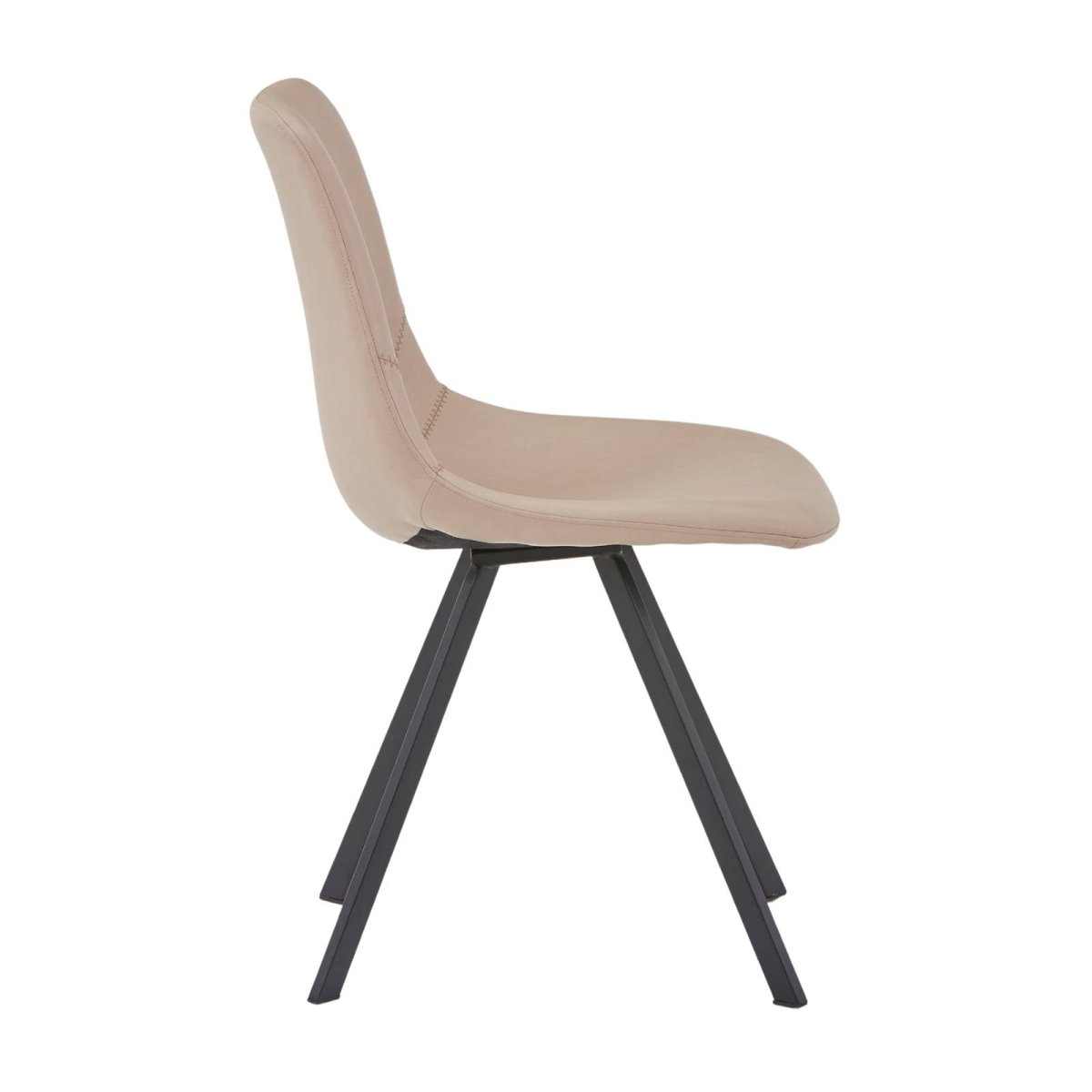 Markley Leather Dining Chair With Black/Gold Metal Legs Black Taupe Dining Chair Leisuremod