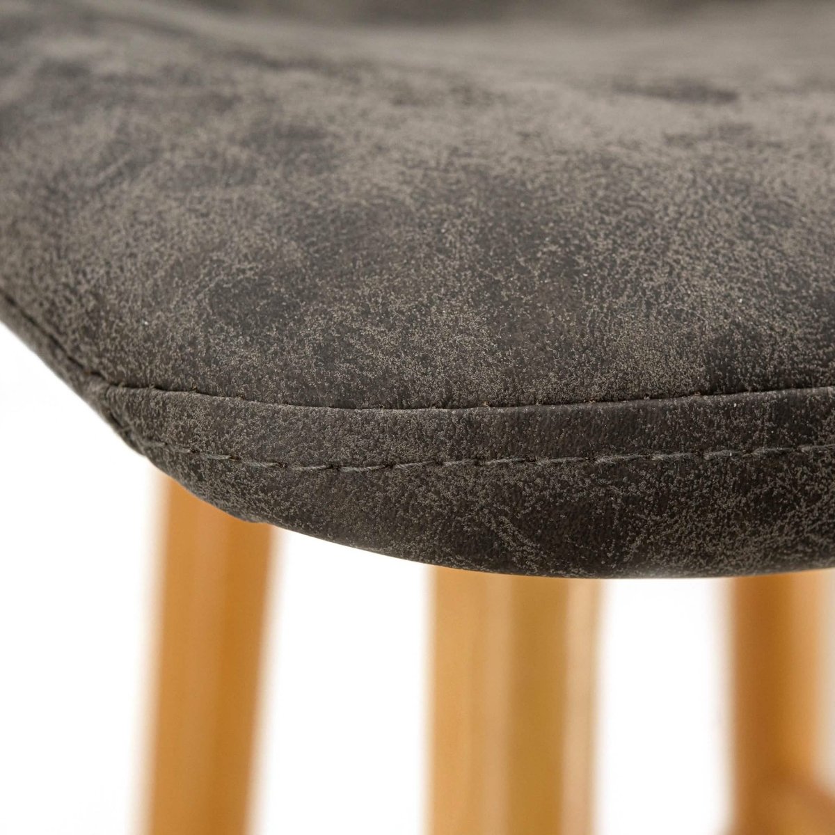 Markley Leather Dining Chair With Black/Gold Metal Legs Gold Grey Dining Chair Leisuremod