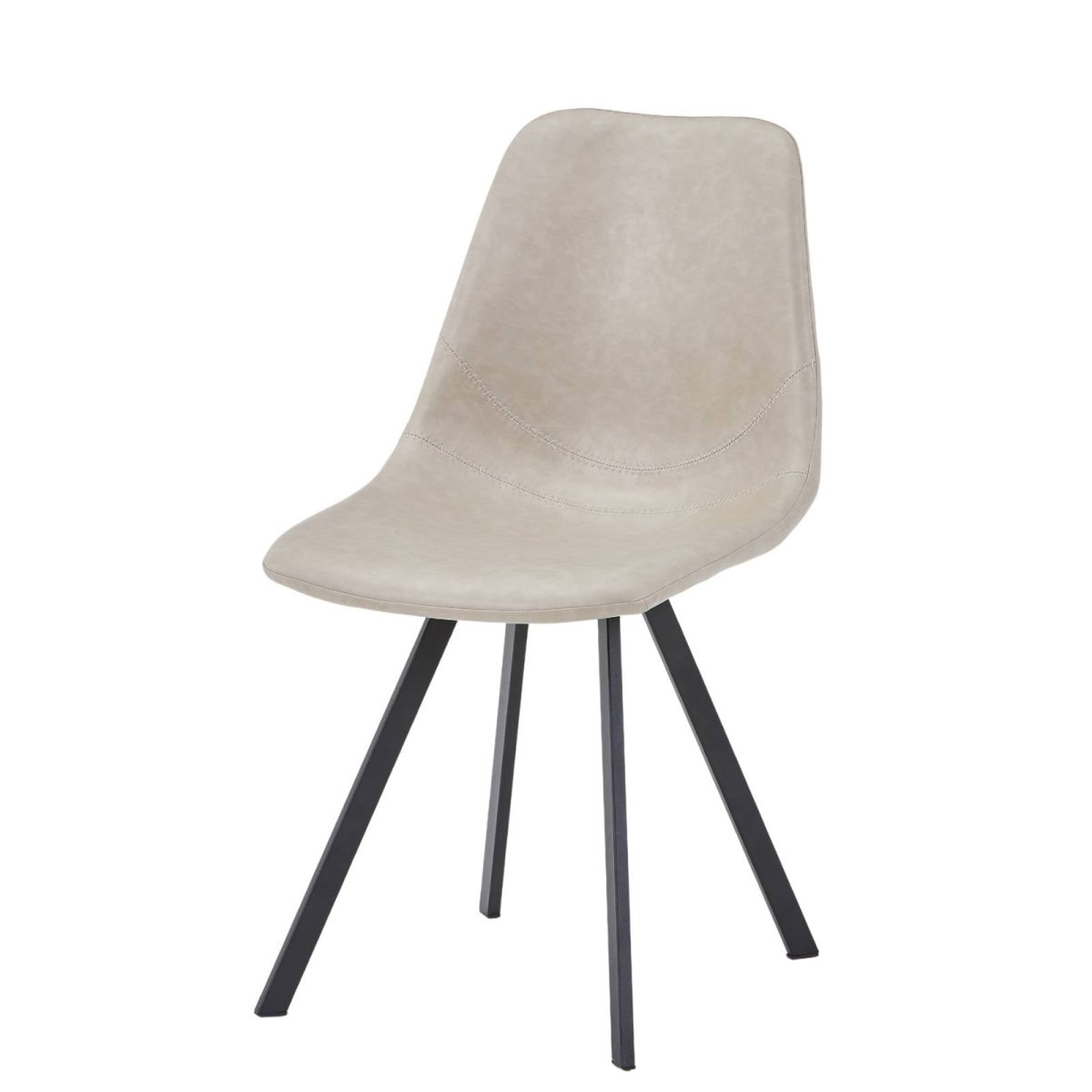 Markley Leather Dining Chair With Black/Gold Metal Legs Black Light Grey Dining Chair Leisuremod