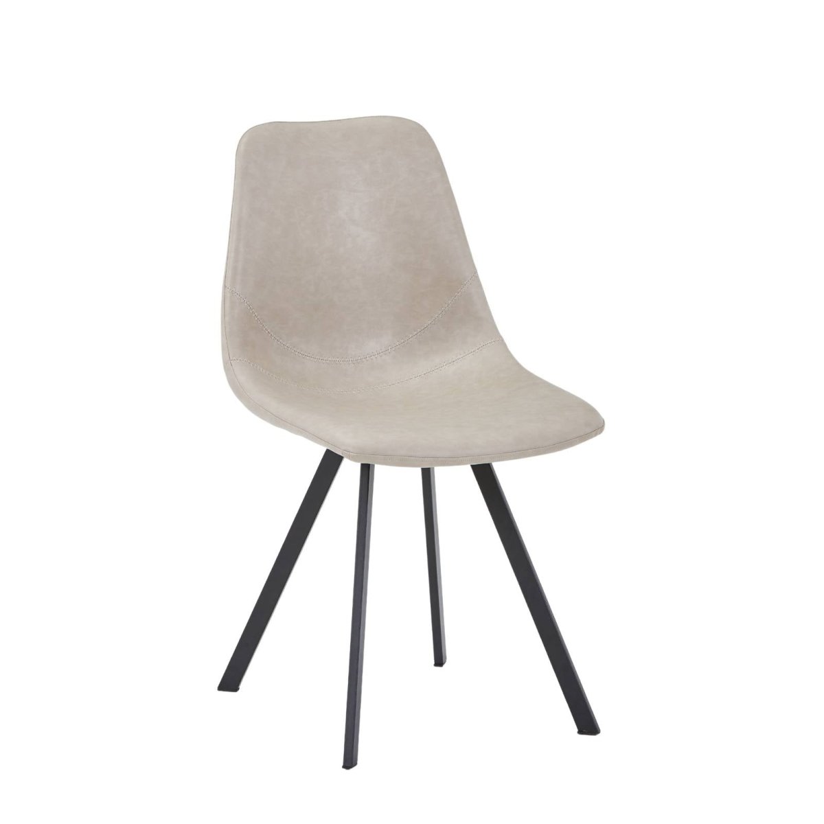 Markley Leather Dining Chair With Black/Gold Metal Legs Black Light Grey Dining Chair Leisuremod