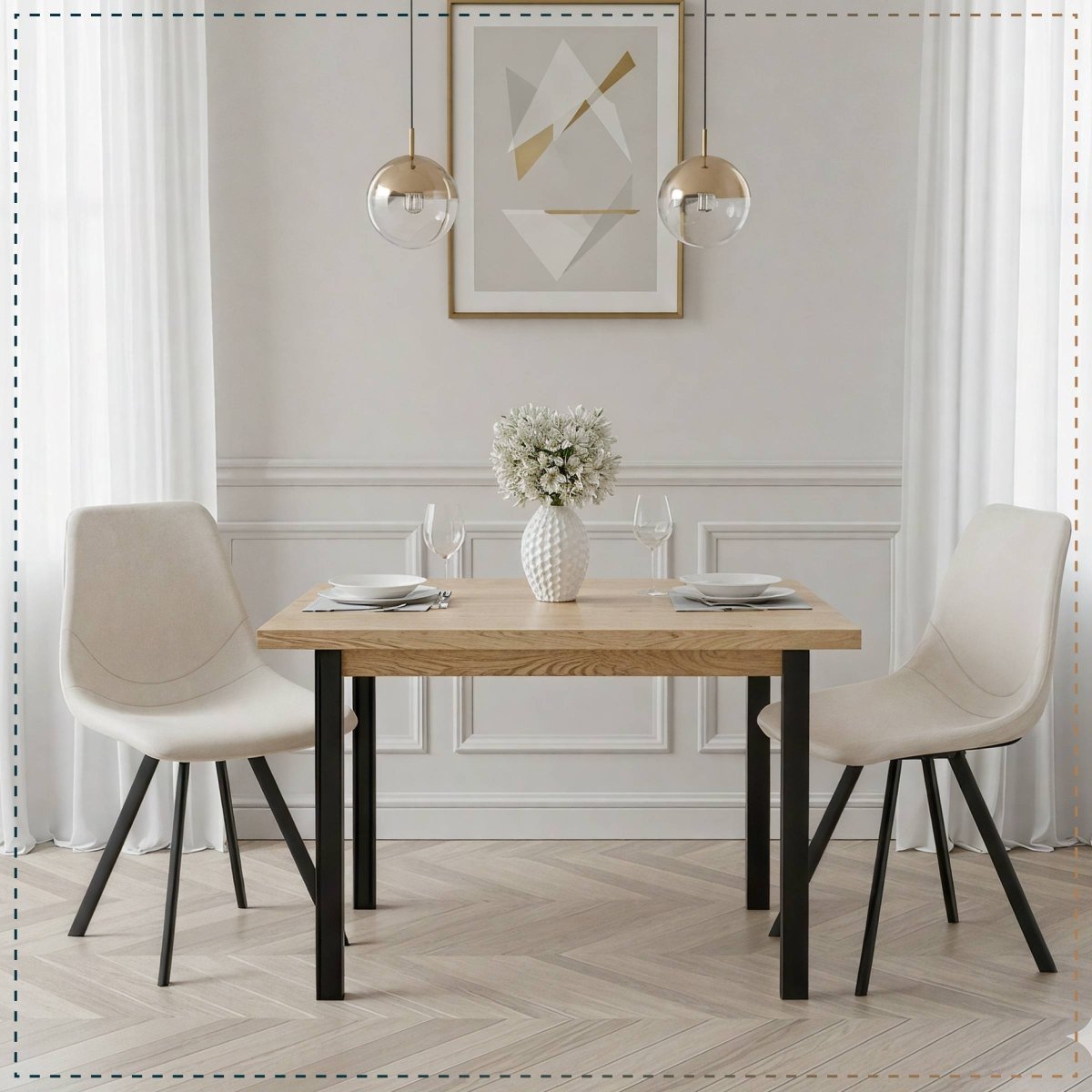 Markley Leather Dining Chair With Black/Gold Metal Legs Black Cream Dining Chair Leisuremod