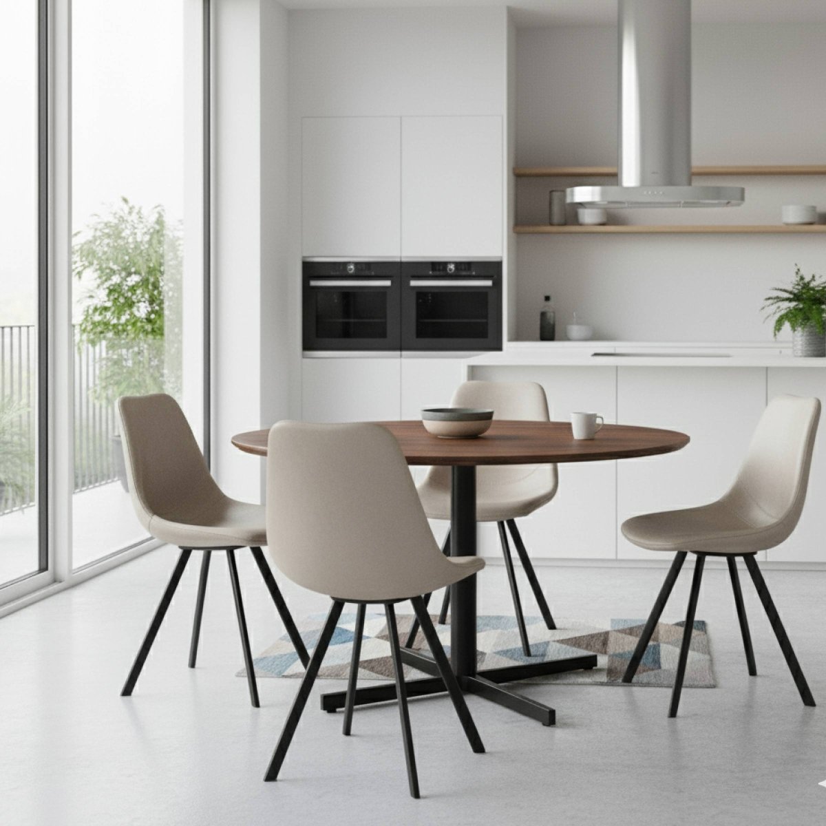 Markley Leather Dining Chair With Black/Gold Metal Legs Black Light Grey Dining Chair Leisuremod