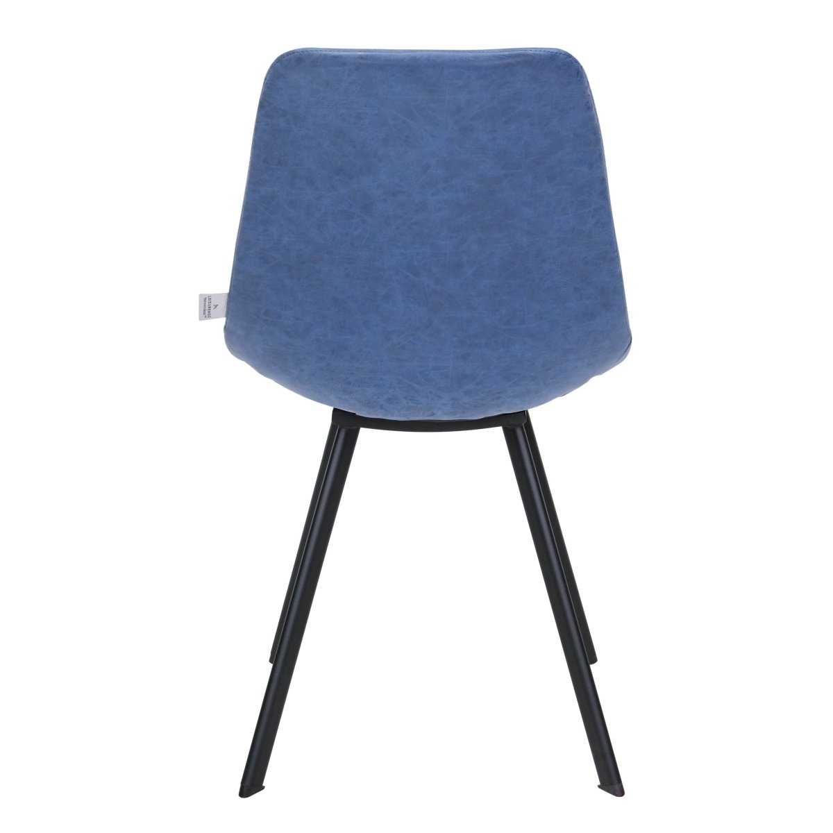 Markley Leather Dining Chair With Black/Gold Metal Legs Black Peacock Blue Dining Chair Leisuremod