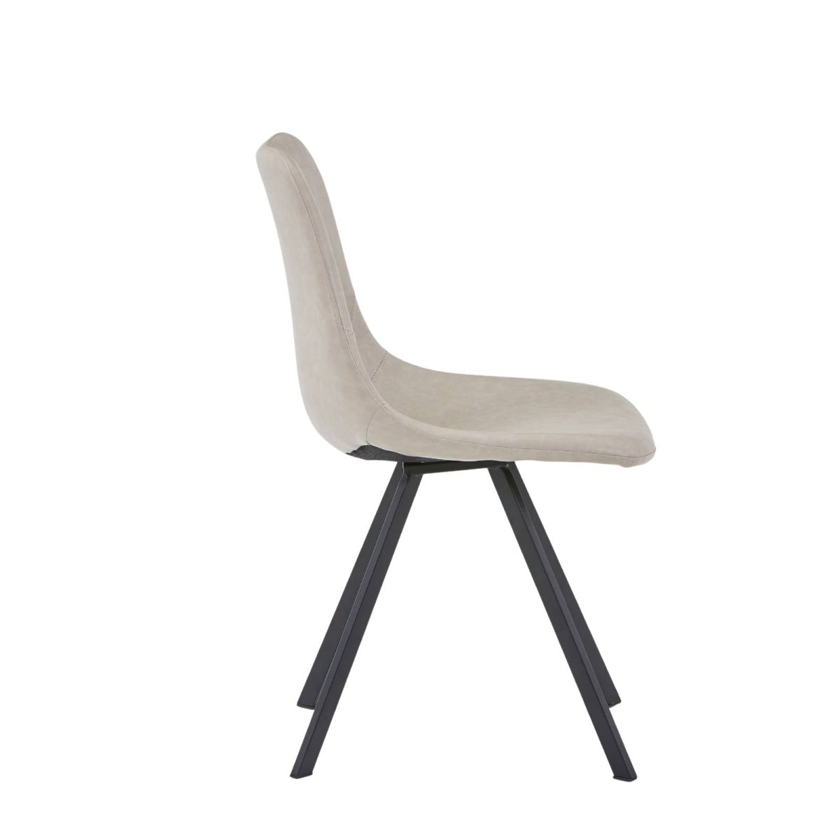 Markley Leather Dining Chair With Black/Gold Metal Legs Black Light Grey Dining Chair Leisuremod