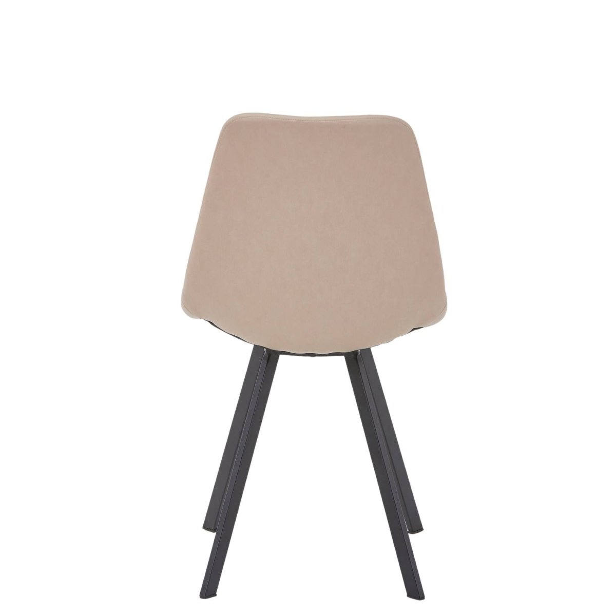 Markley Leather Dining Chair With Black/Gold Metal Legs Black Taupe Dining Chair Leisuremod