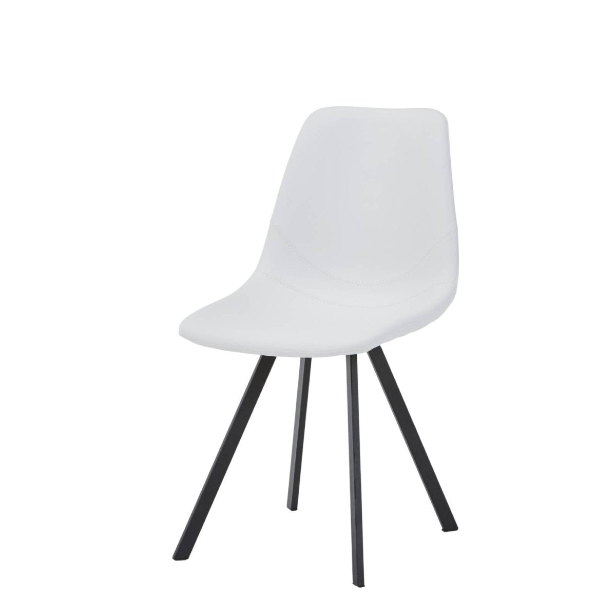 Markley Leather Dining Chair With Black/Gold Metal Legs Black White Dining Chair Leisuremod