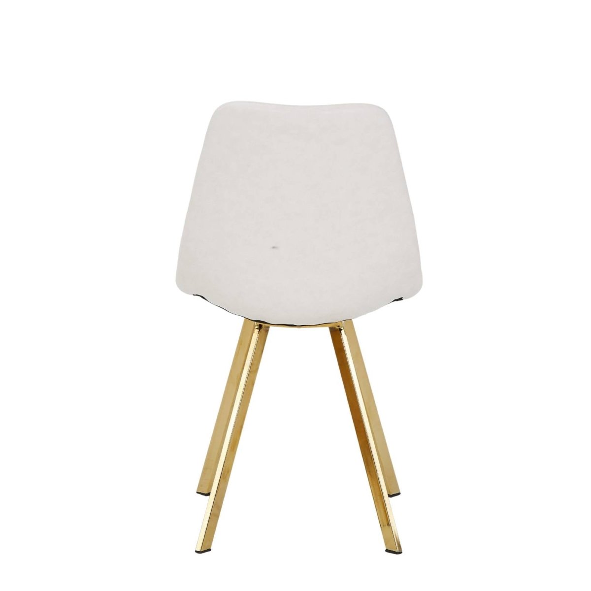 Markley Leather Dining Chair With Black/Gold Metal Legs Gold Cream Dining Chair Leisuremod