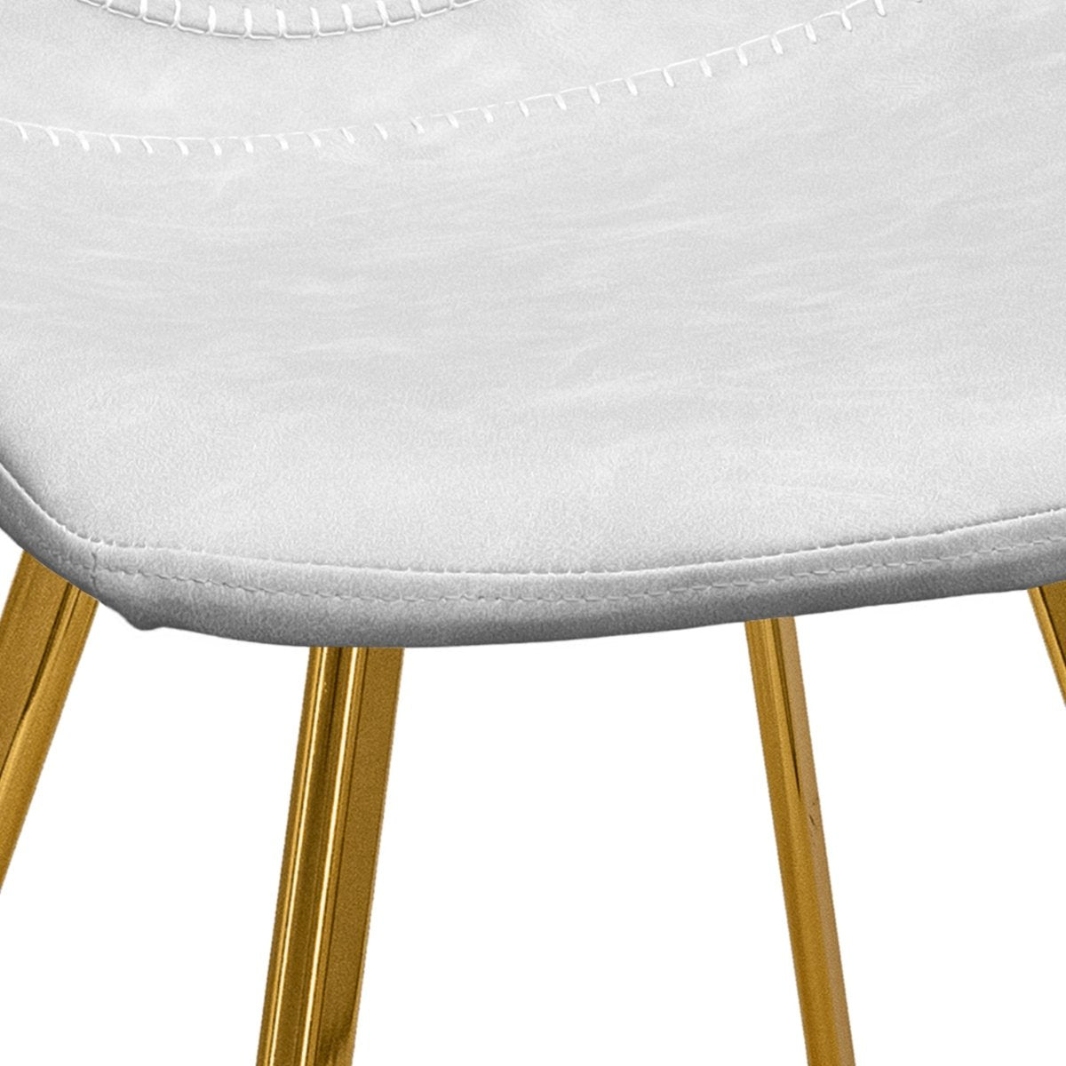 Markley Leather Dining Chair With Black/Gold Metal Legs Gold Light Grey Dining Chair Leisuremod