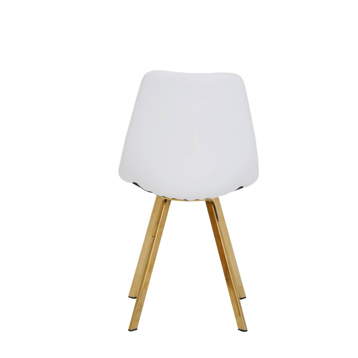 Markley Leather Dining Chair With Black/Gold Metal Legs Gold White Dining Chair Leisuremod