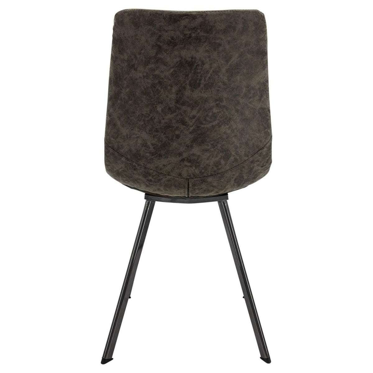 Markley Modern Leather Dining Chair With Metal Legs Set of 4