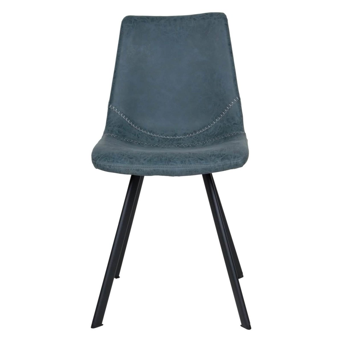 Markley Modern Leather Dining Chair With Metal Legs Set of 4
