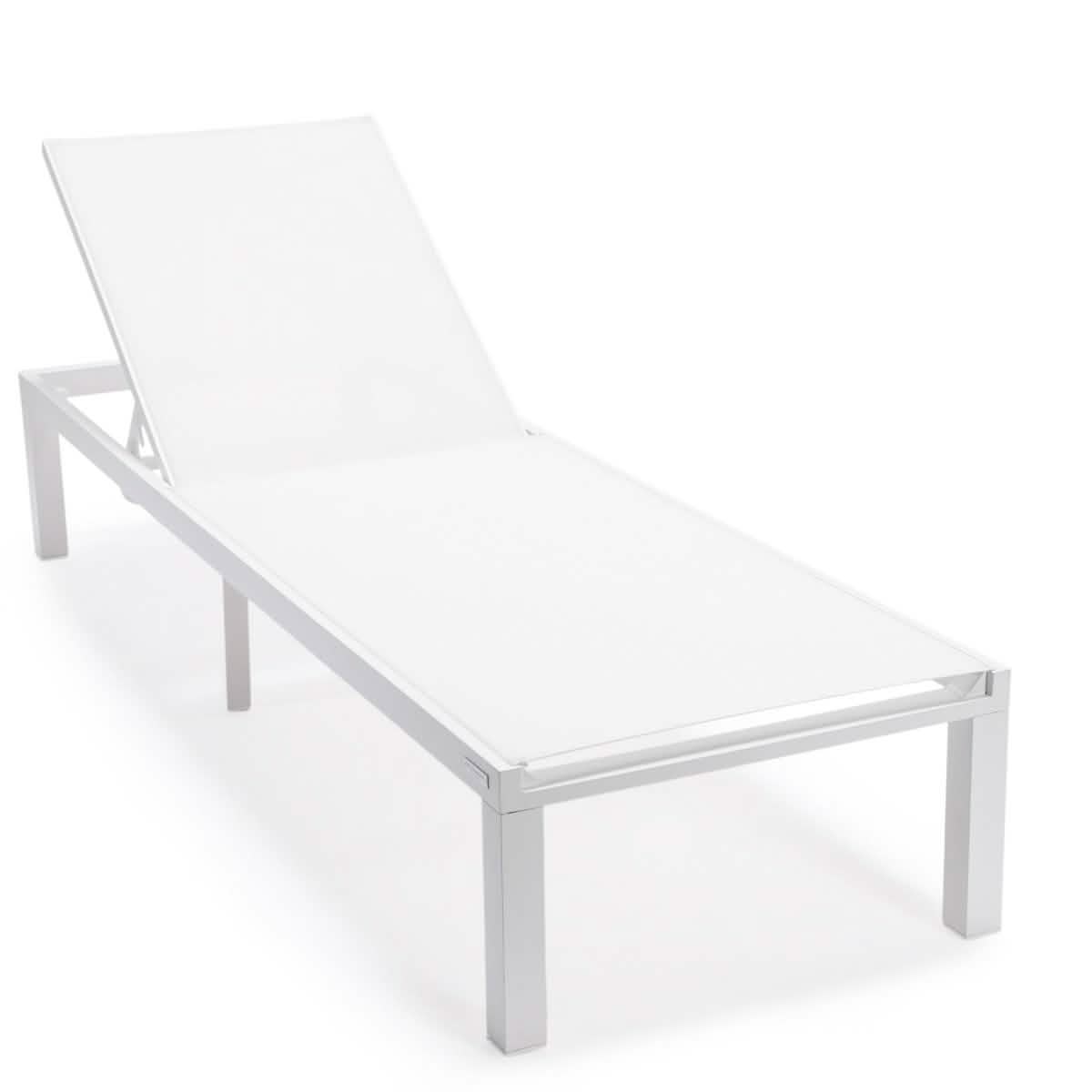 Marlin Aluminum Outdoor Chaise Lounge Chair with Sling Fabric Seat