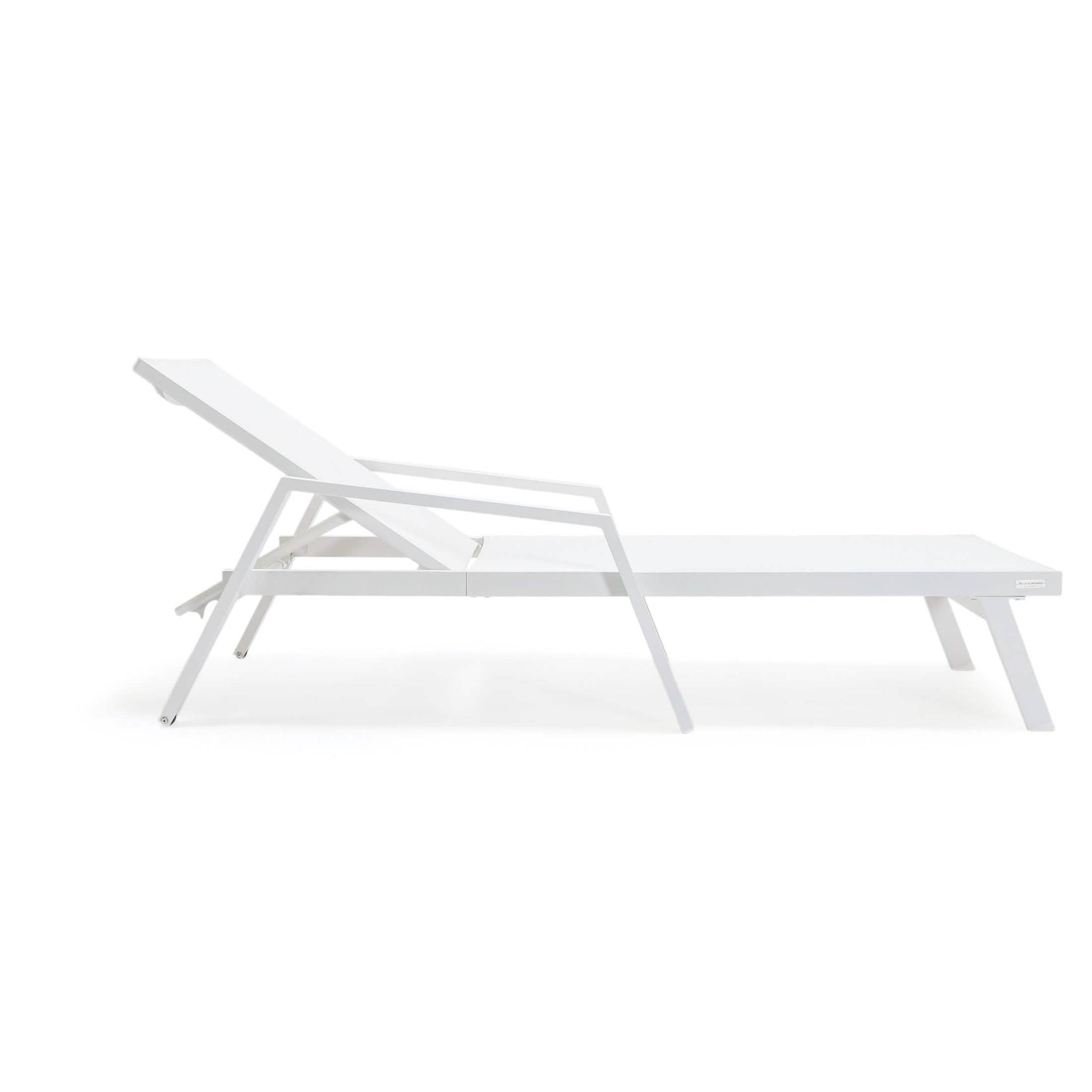 Marlin Aluminum Outdoor Chaise Lounge Chair with Sling Fabric Seat