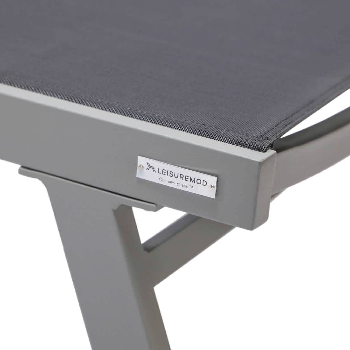 Marlin Aluminum Outdoor Chaise Lounge Chair with Sling Fabric Seat