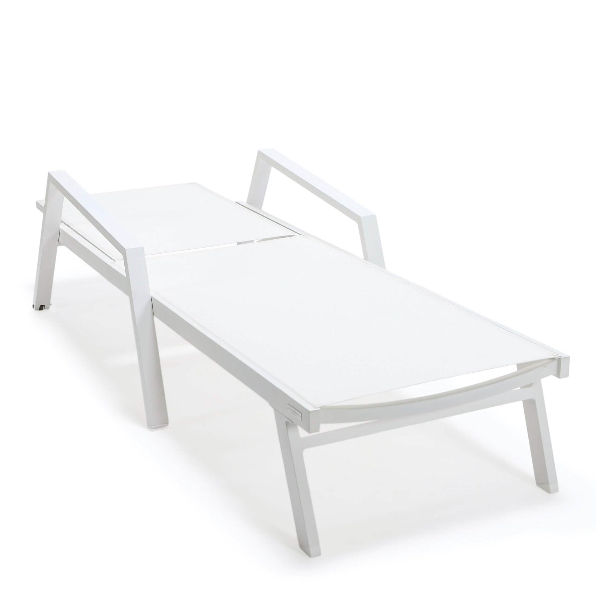 Marlin Aluminum Outdoor Chaise Lounge Chair with Sling Fabric Seat