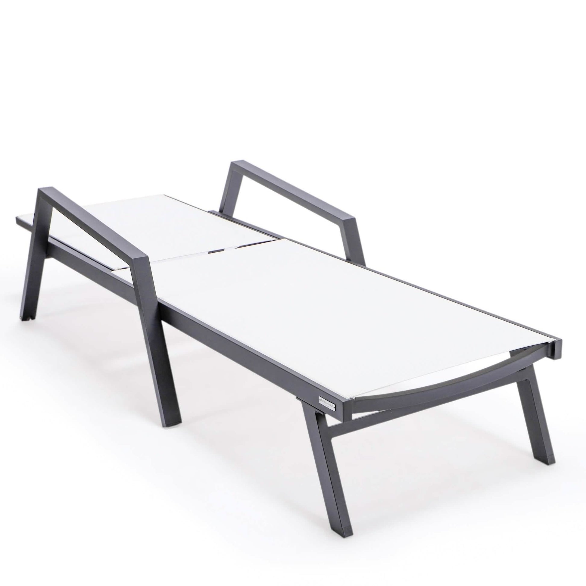 Marlin Aluminum Outdoor Chaise Lounge Chair with Sling Fabric Seat