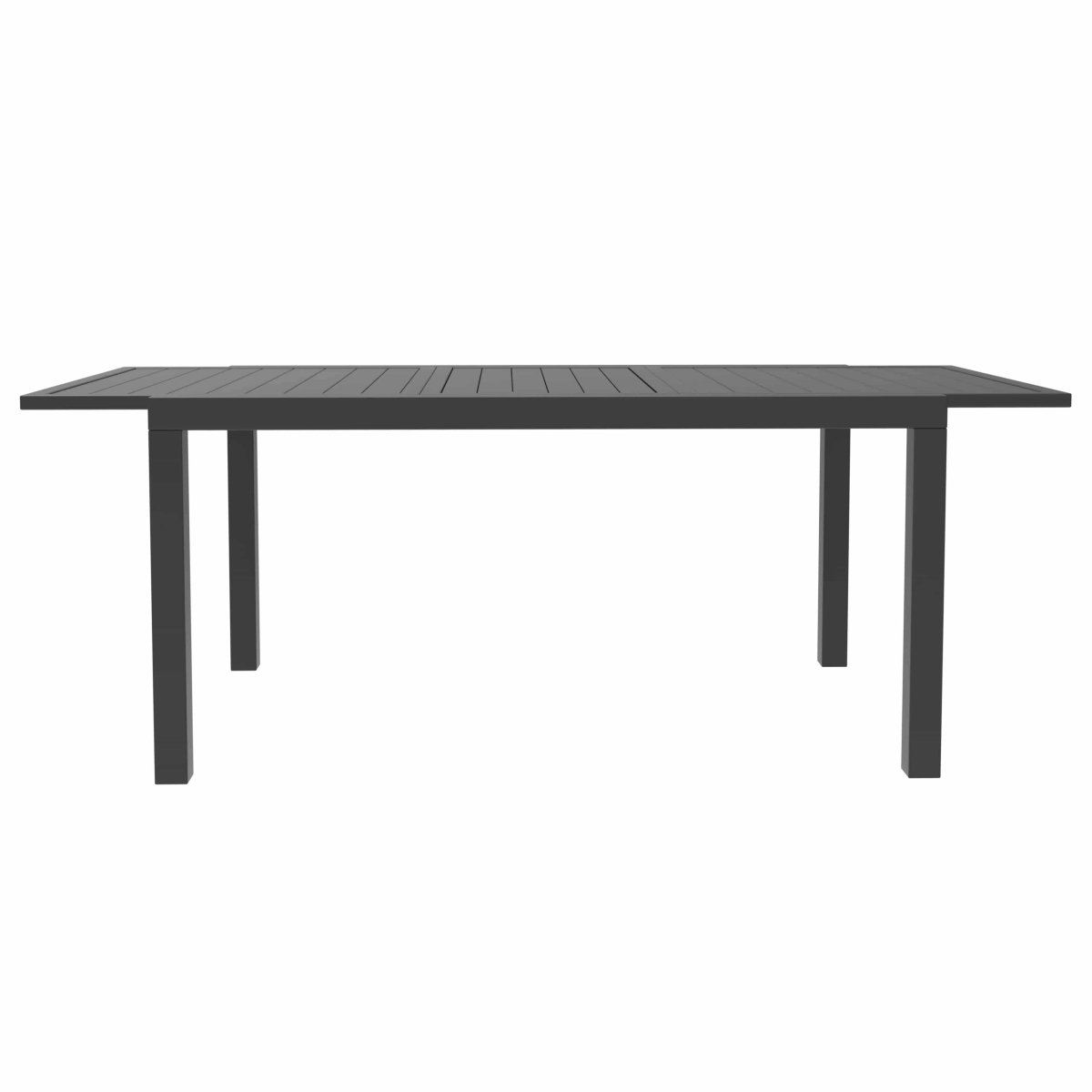 Marlin Extenable Outdoor Dining Table 78 - 118 in Black Aluminum