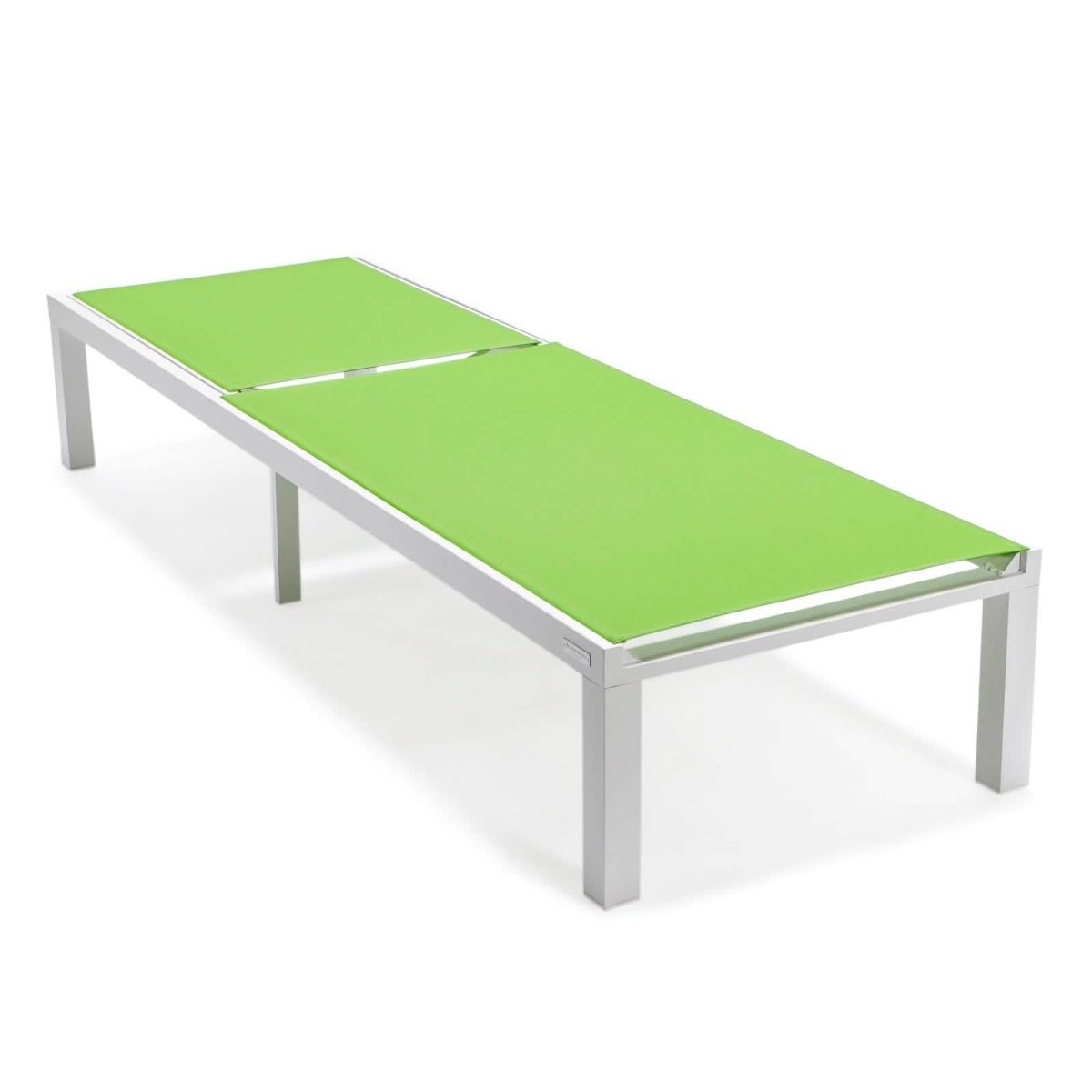 Marlin Modern White Aluminum Outdoor Chaise Lounge Chair With Square Fire Pit Side Table Set of 2 Burgundy Leisuremod