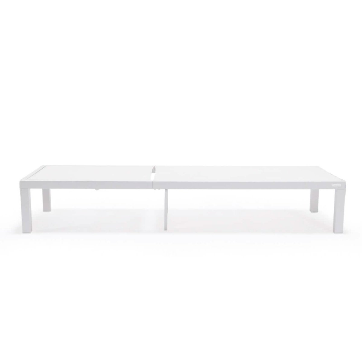 Marlin Modern White Aluminum Outdoor Chaise Lounge Chair With Square Fire Pit Side Table Set of 2 Burgundy Leisuremod