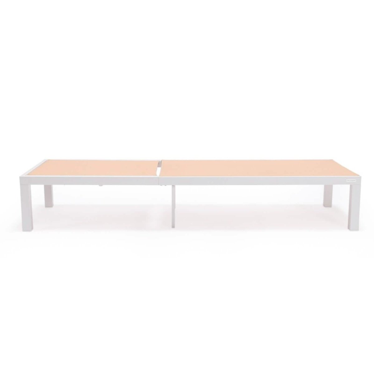 Marlin Modern White Aluminum Outdoor Chaise Lounge Chair With Square Fire Pit Side Table Set of 2 Burgundy Leisuremod